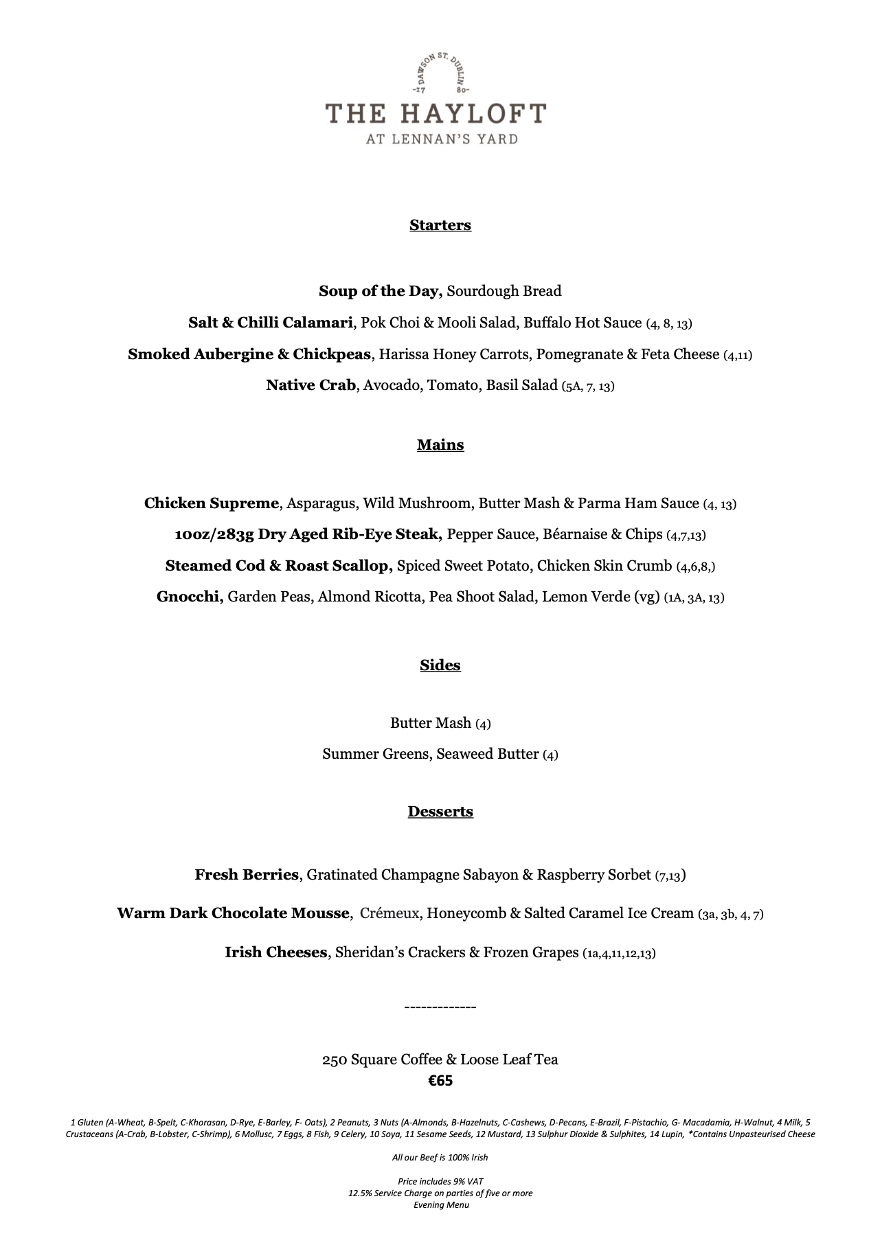Menus Lennans Yard menus-lennans-yard